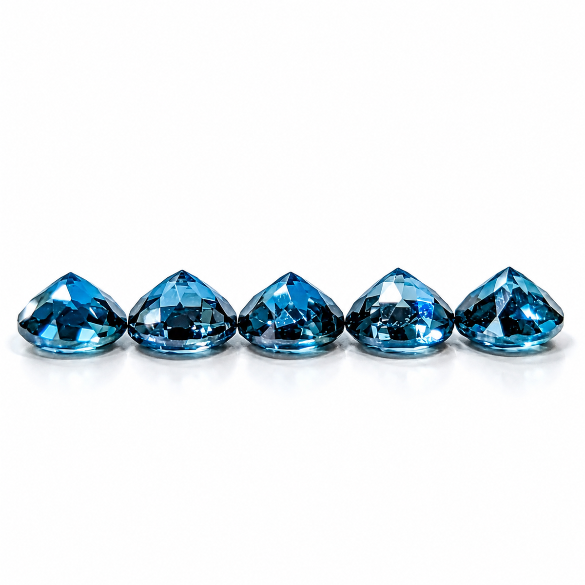 Topacio Azul London Facetado Redondo 5 mm