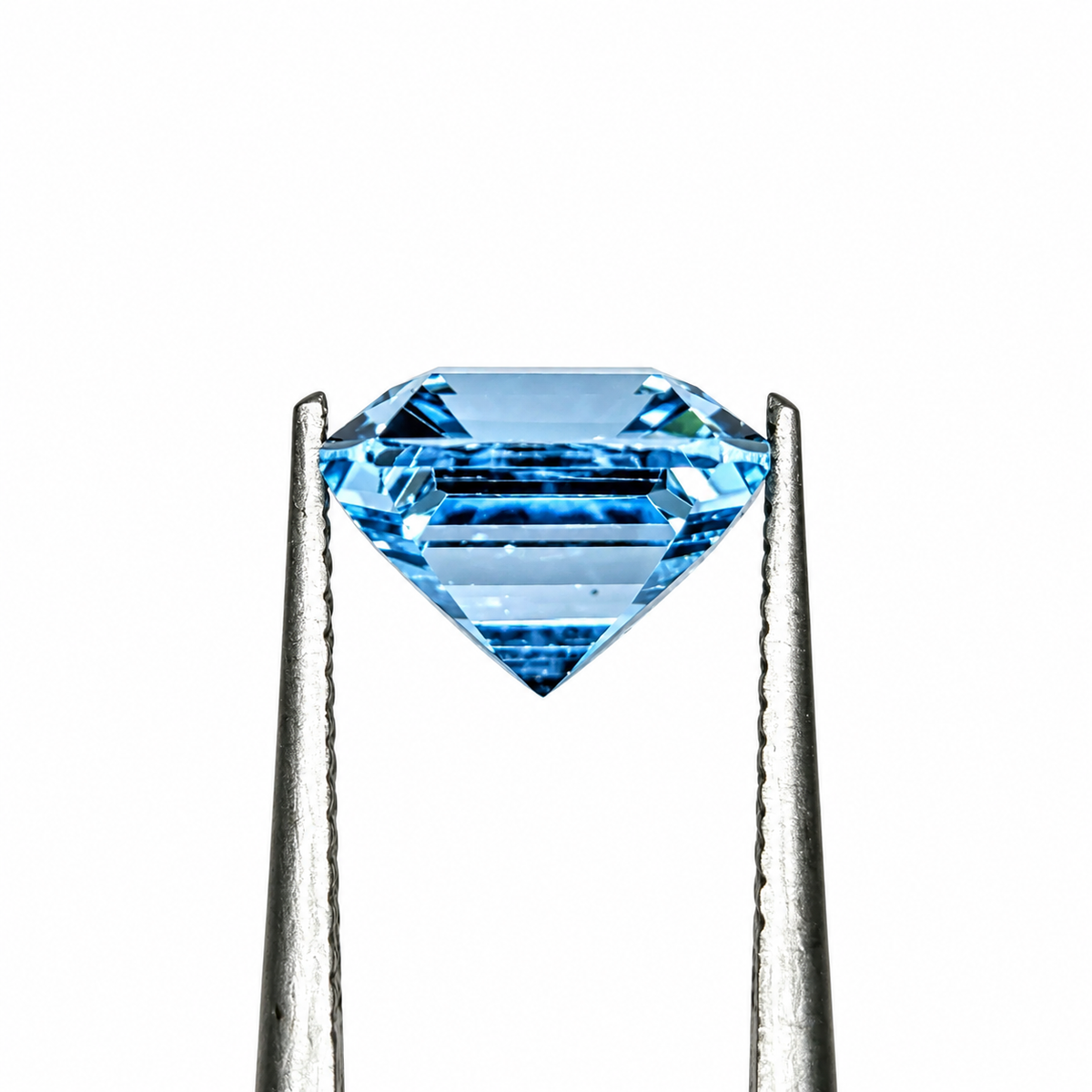Topacio Azul London Facetado corte Esmeralda 10 x 8 mm