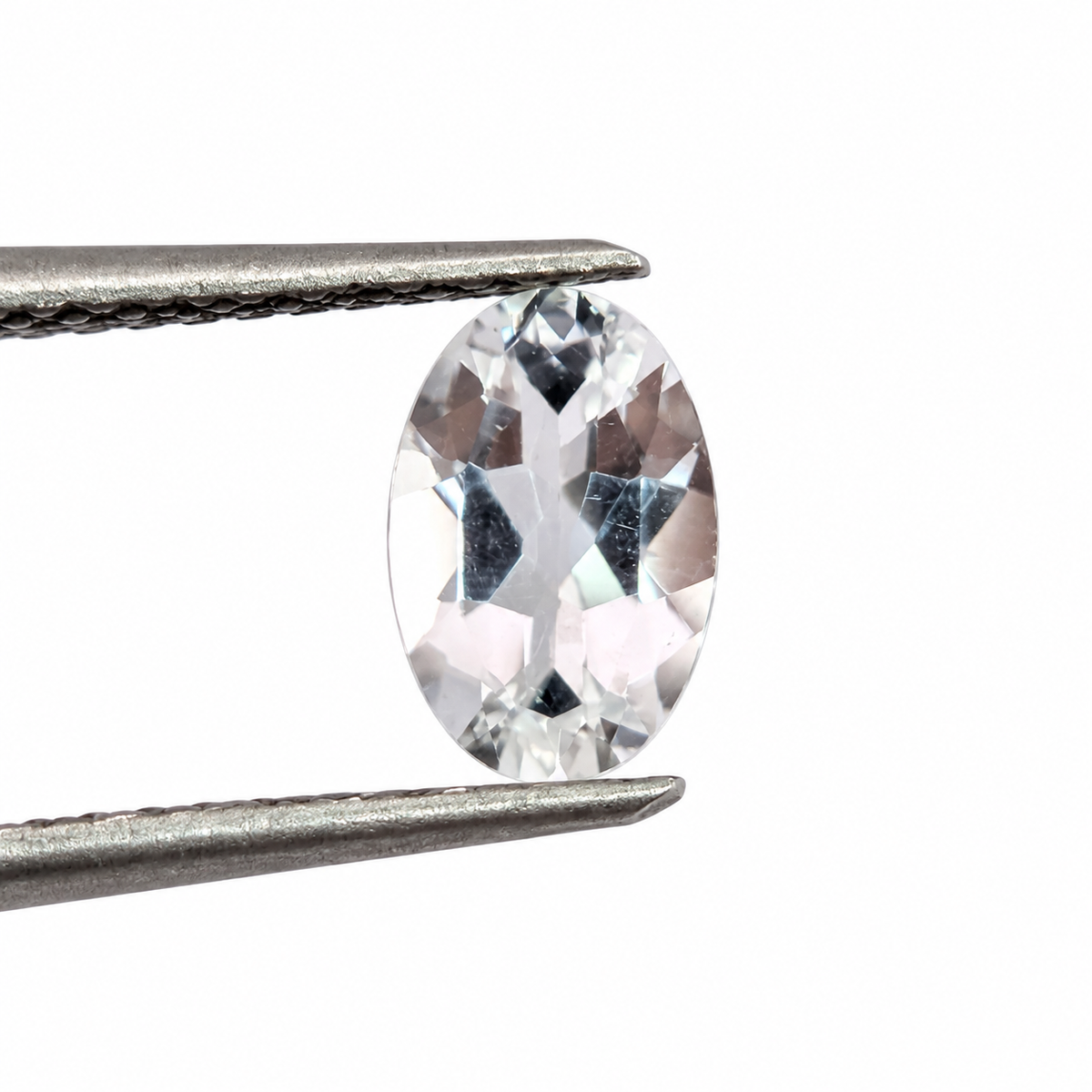 Topacio Blanco Facetado Ovalado 6 x 4 mm