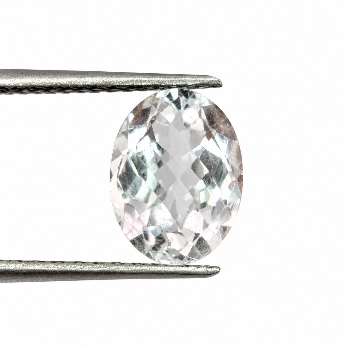 Topacio Blanco Facetado Ovalado 9 x 7 mm