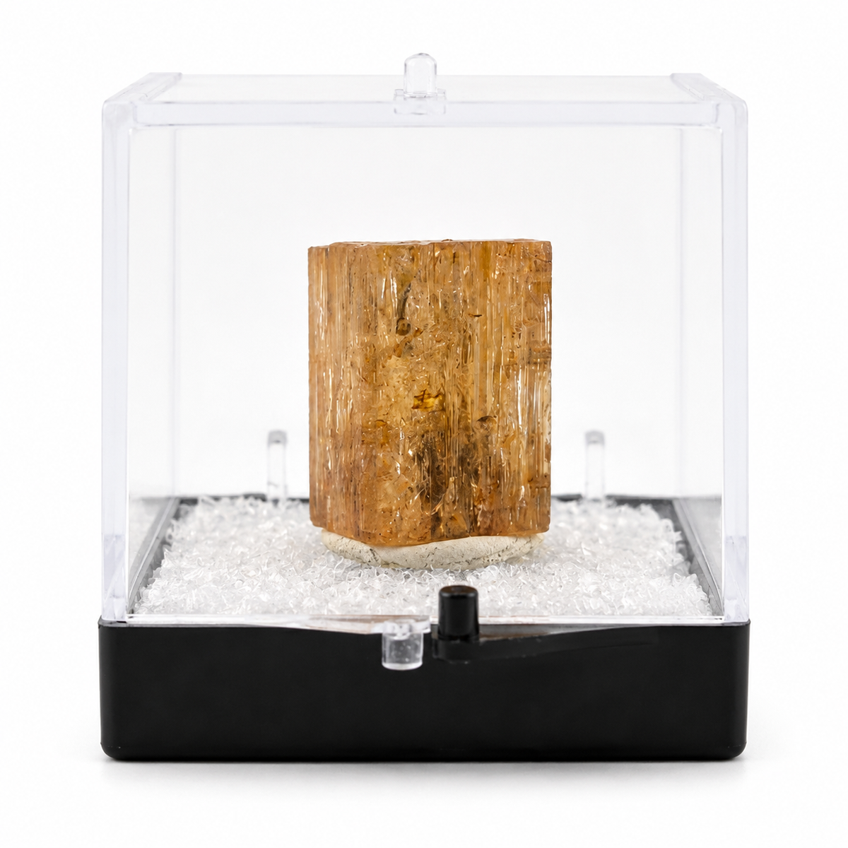 Topacio Imperial en Bruto en Caja de Acrílico 3.5 cm