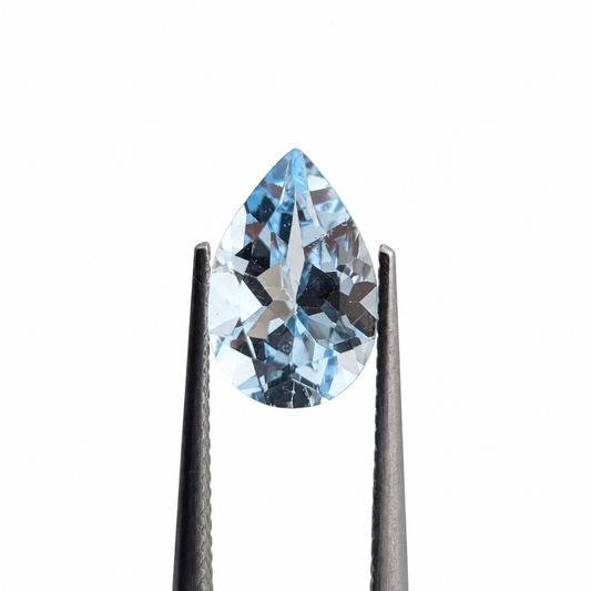 Topacio Sky Blue Facetado Gota 9 x 6 mm
