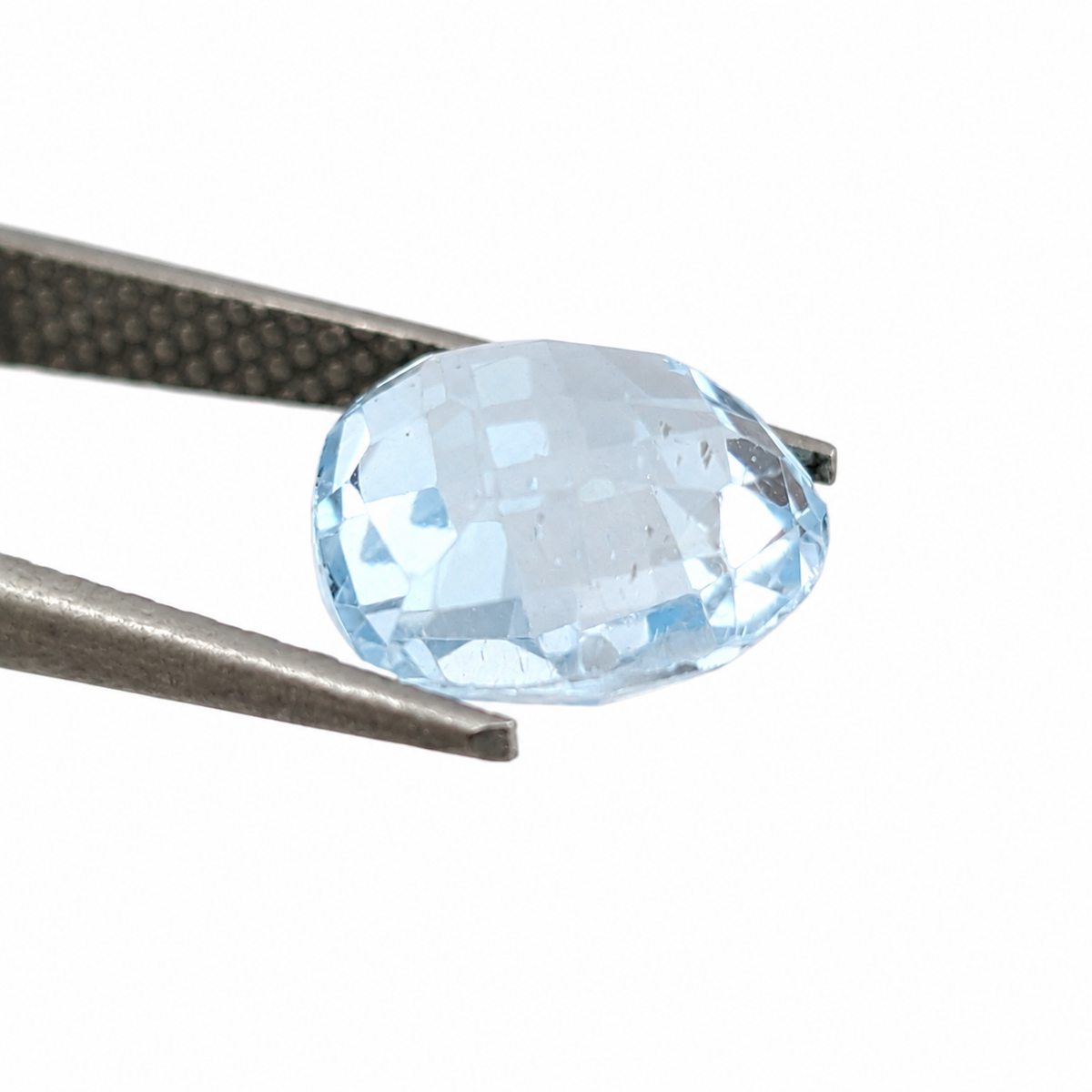 Topacio Swiss Blue Facetado Corazón 10 mm