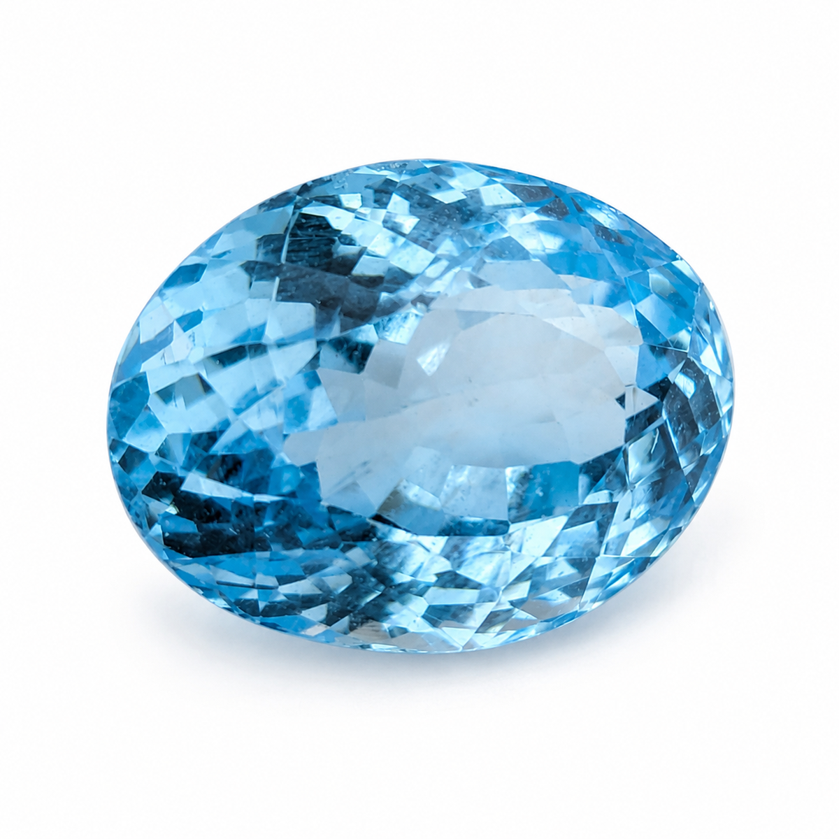 Topacio Swiss Blue Facetado Ovalado 18 x 14 mm