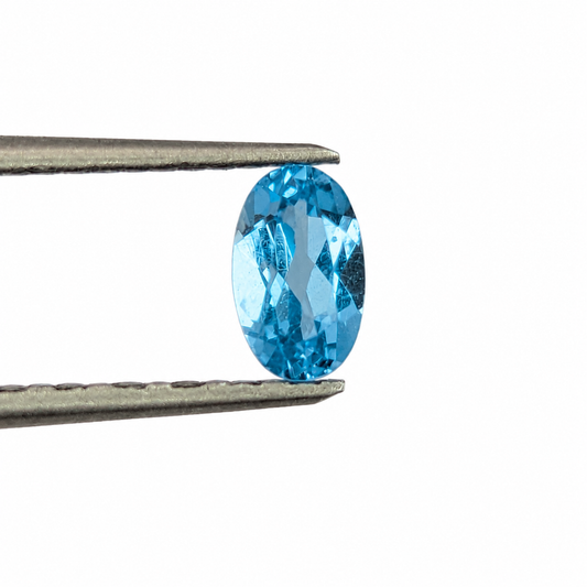Topacio Swiss Blue Facetado Ovalado 5 x 3 mm
