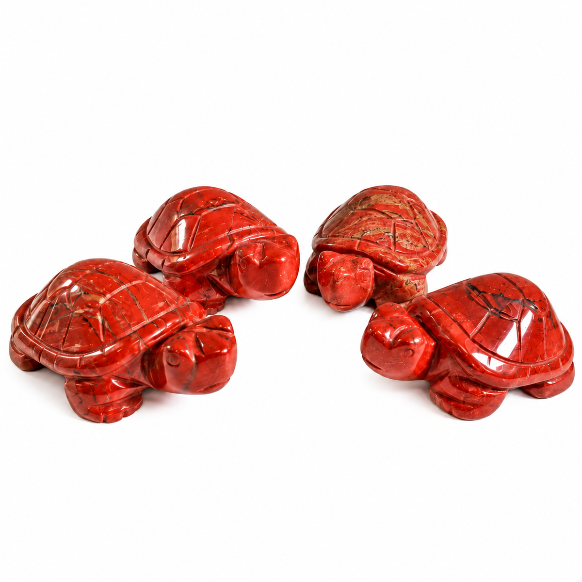 Tortuga Pulida de Jaspe Rojo 5 cm