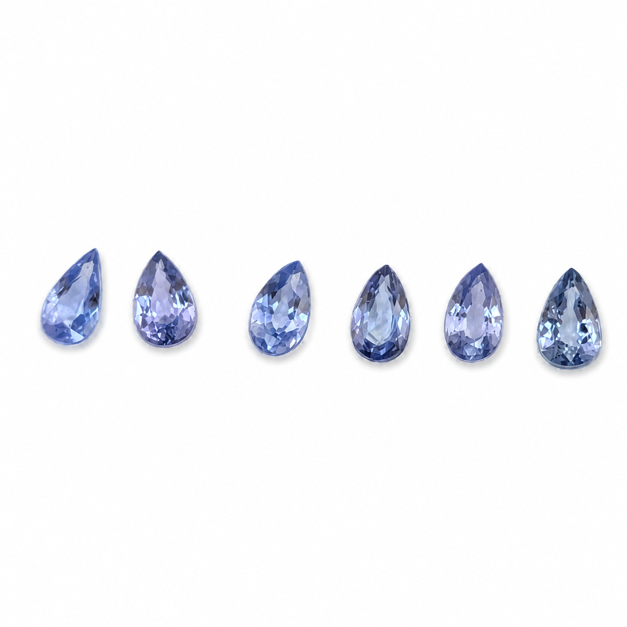 Zafiro Azul Facetado Gota 5 x 3 mm