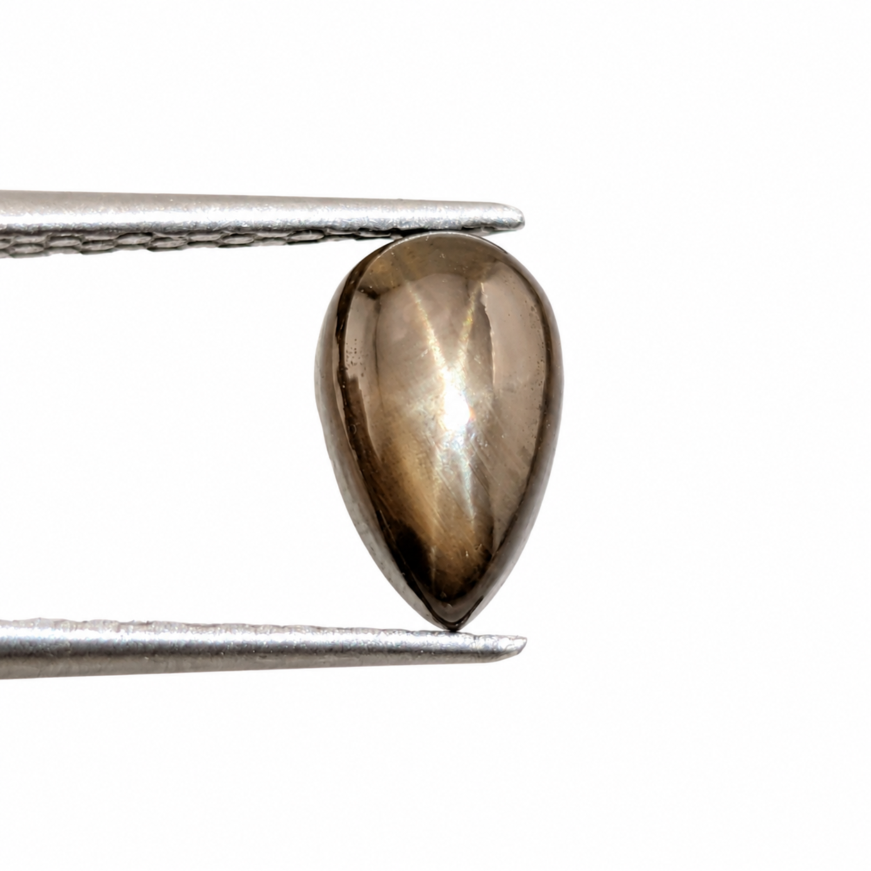 Zafiro Estrella Negro Cabuchón Pera 8 x 5 mm