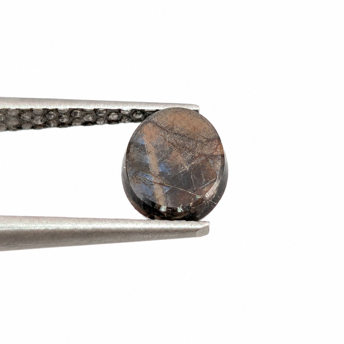 Zafiro Gold Sheen Facetado Ovalado 7 x 5 mm