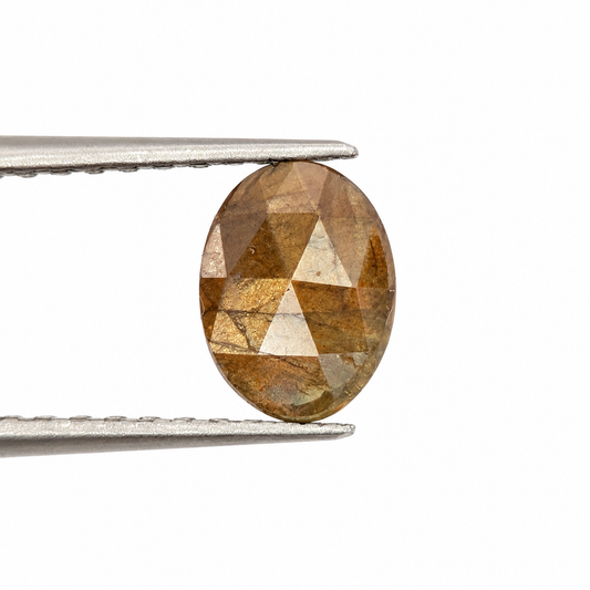 Zafiro Gold Sheen Facetado Ovalado 8 x 6 mm
