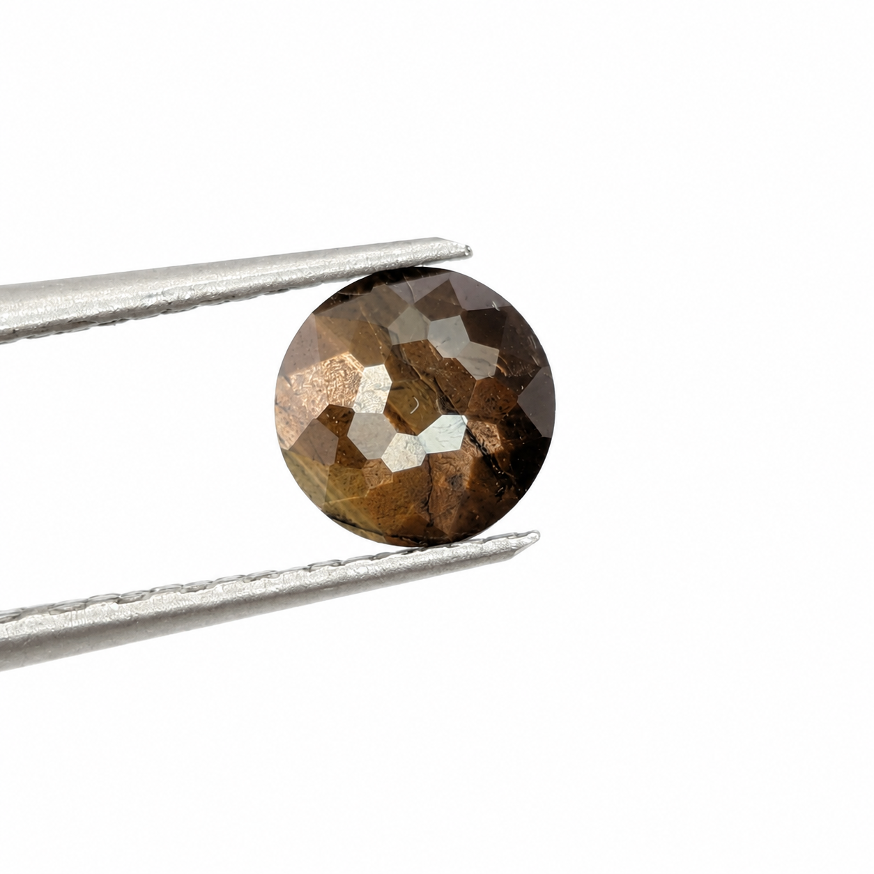 Zafiro Gold Sheen Facetado Redondo 6 mm