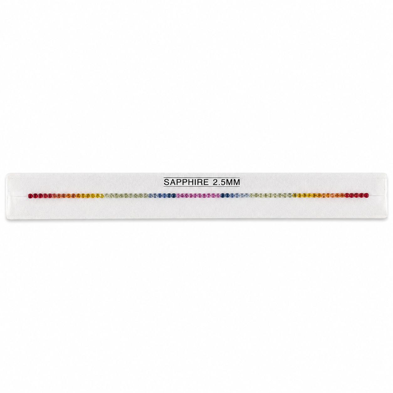 Zafiro Rainbow Facetado Redondo Set 2.5 mm