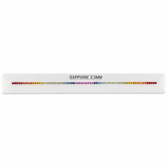 Zafiro Rainbow Facetado Redondo Set 2.5 mm