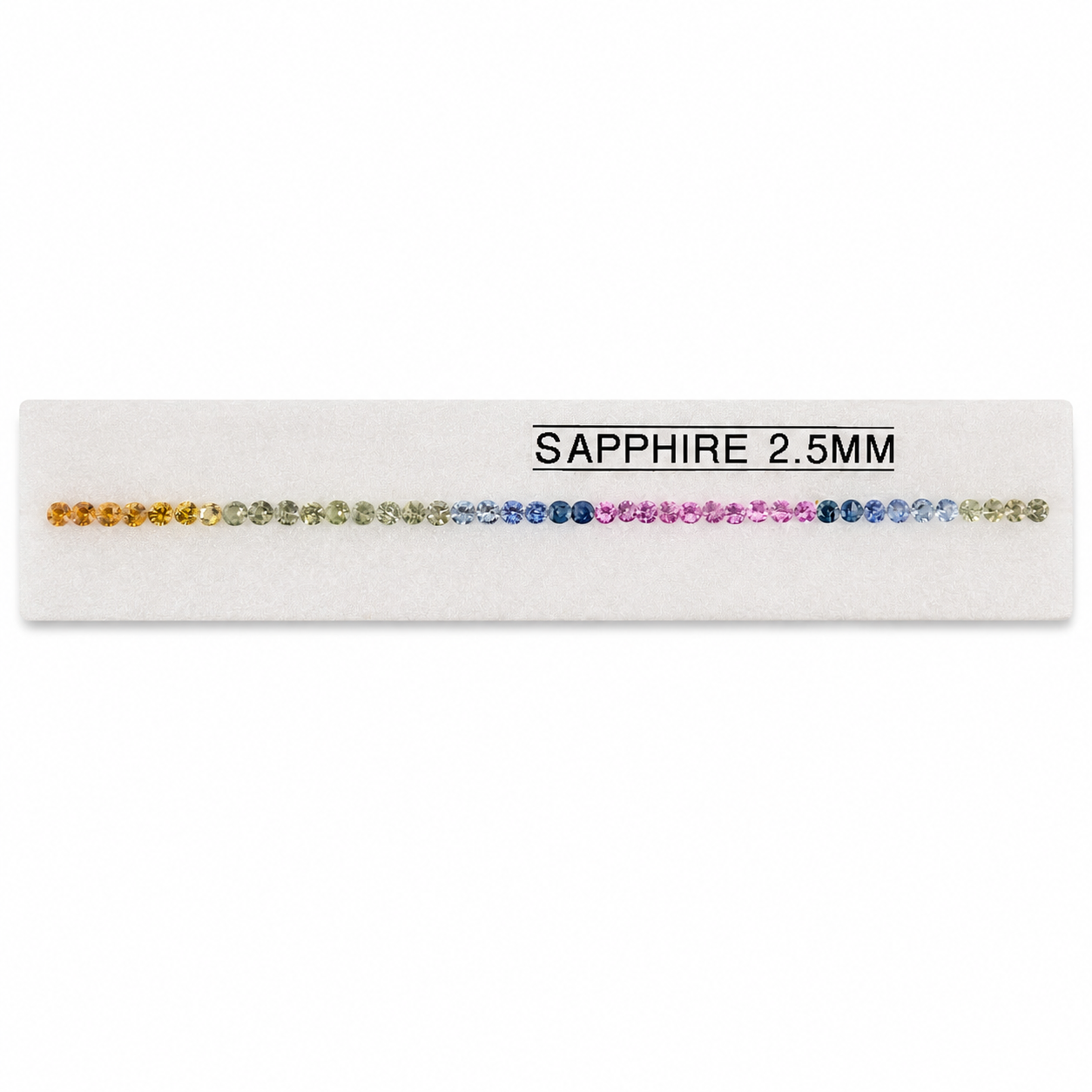 Zafiro Rainbow Facetado Redondo Set 2.5 mm