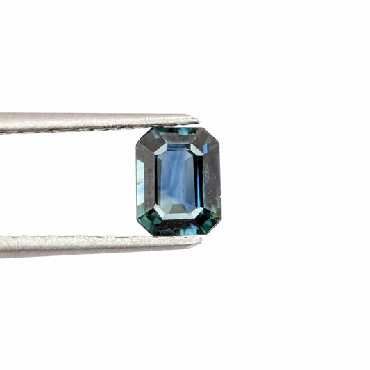 Zafiro Teal Facetado Esmeralda 5 x 4 mm