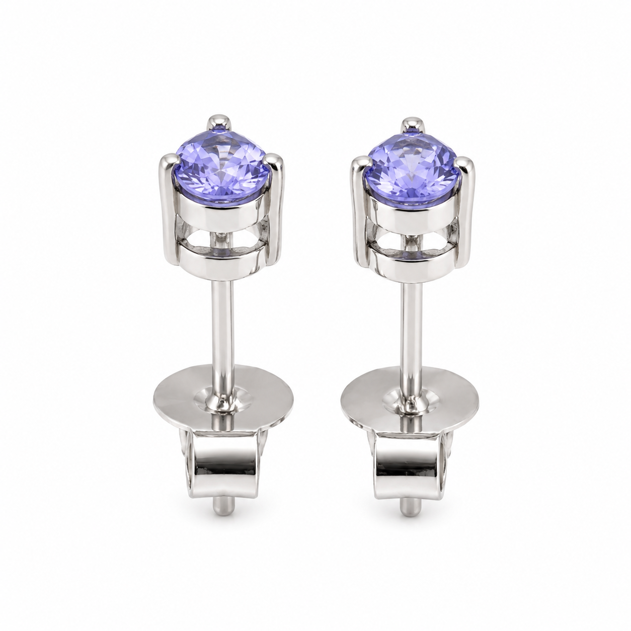 Aretes de tanzanita gota 5x4 mm