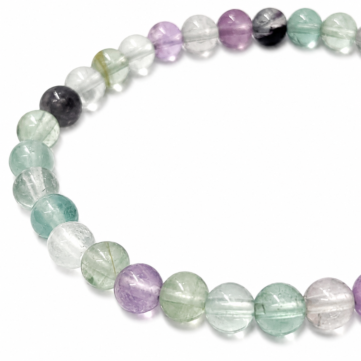 Pulsera Elástica de Fluorita 8 mm