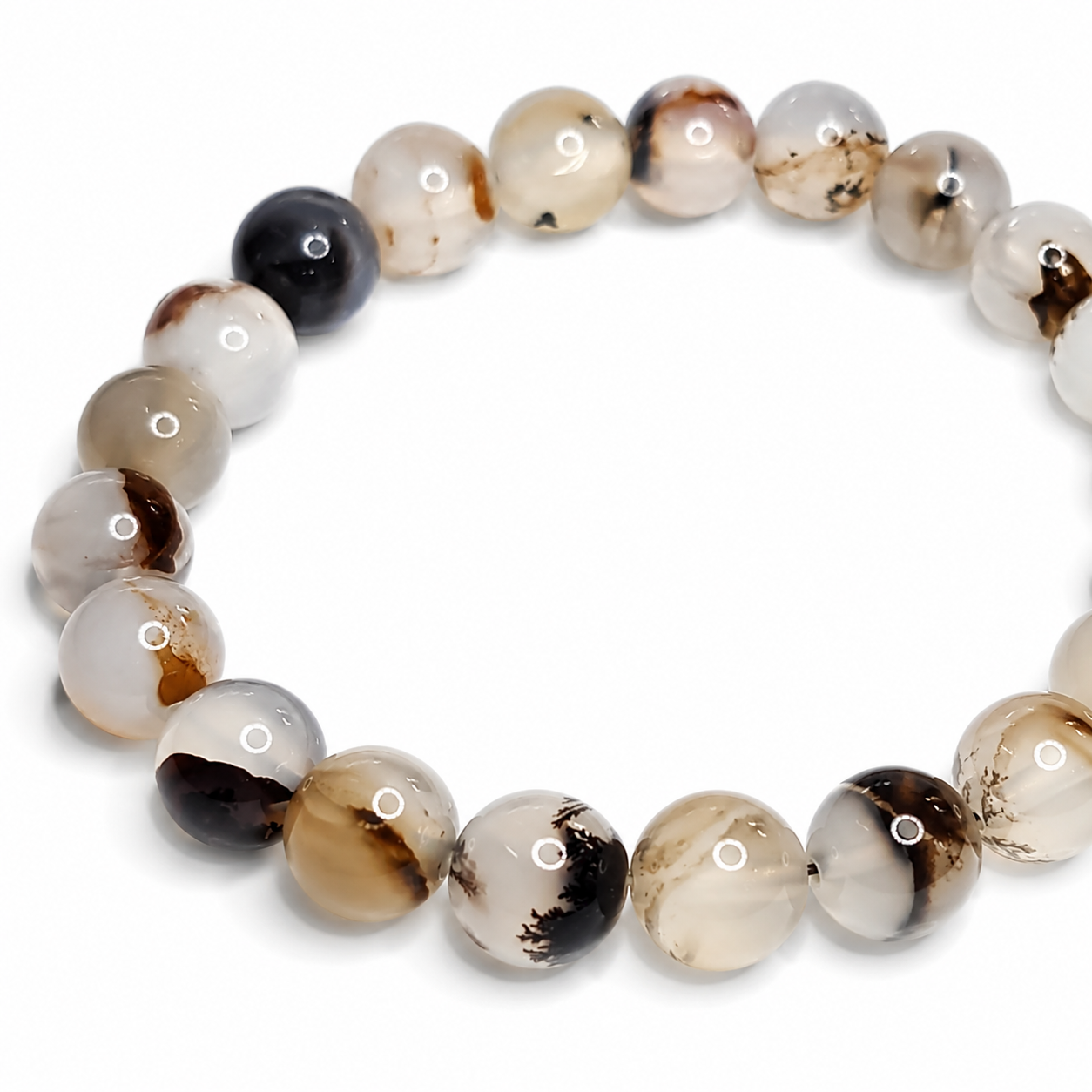 Pulsera Elastica De Agata Marina