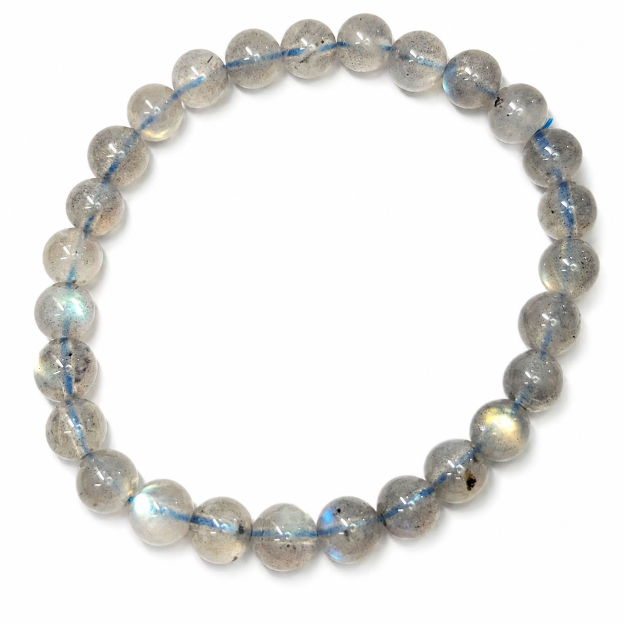 Pulsera Elástica de Labradorita 7 mm