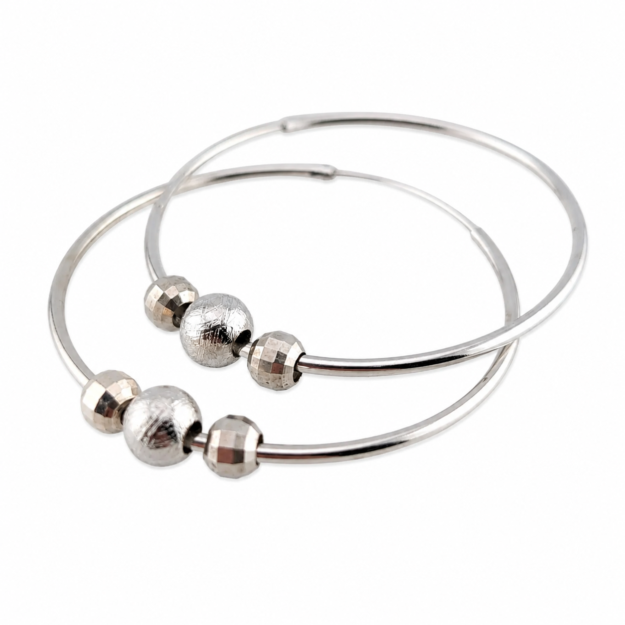 Aretes meteorito Muonionalusta (plata)