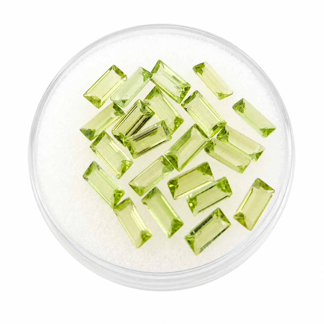 Peridoto Baguette 6 mm x 3 mm