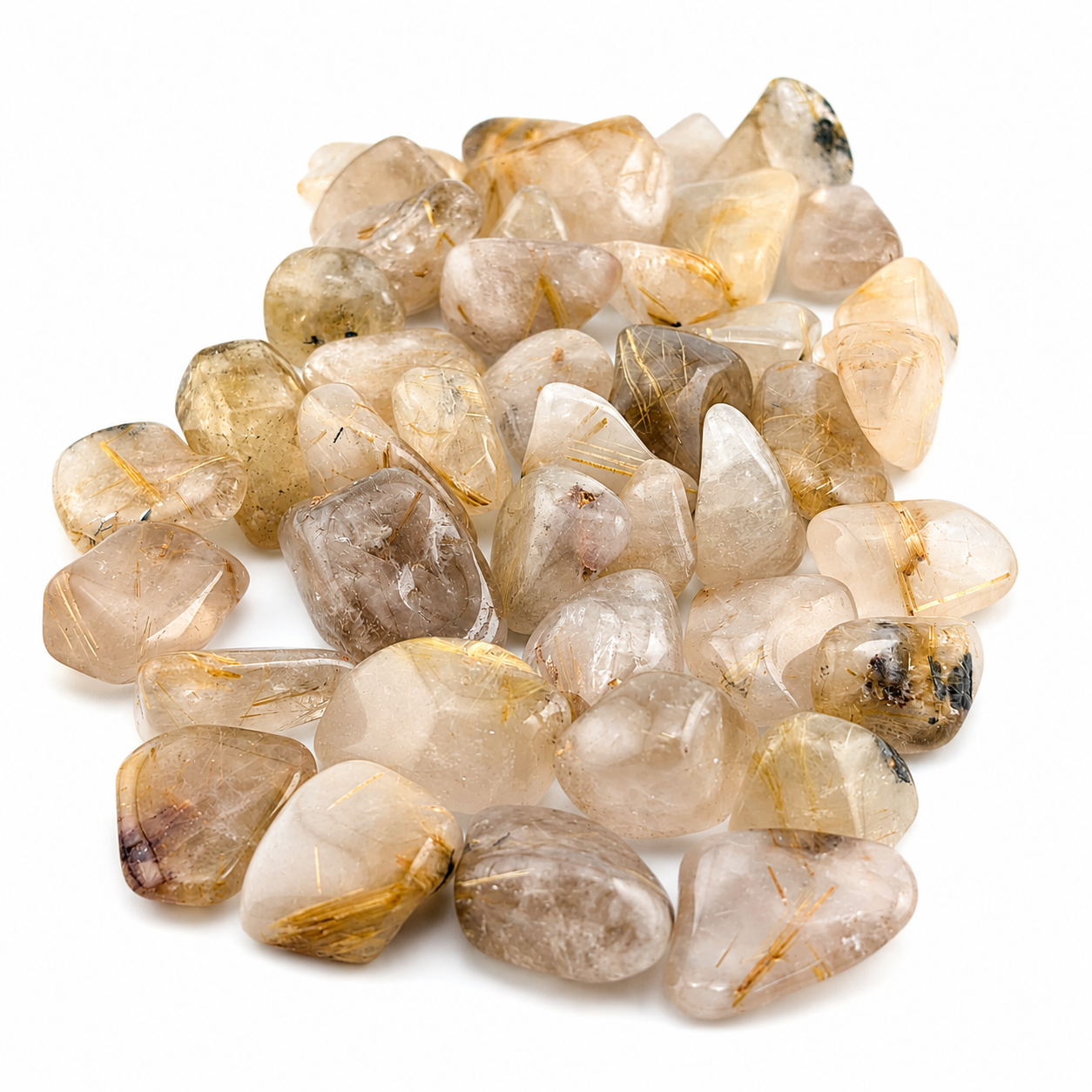 Pebble de Cuarzo Rutilado