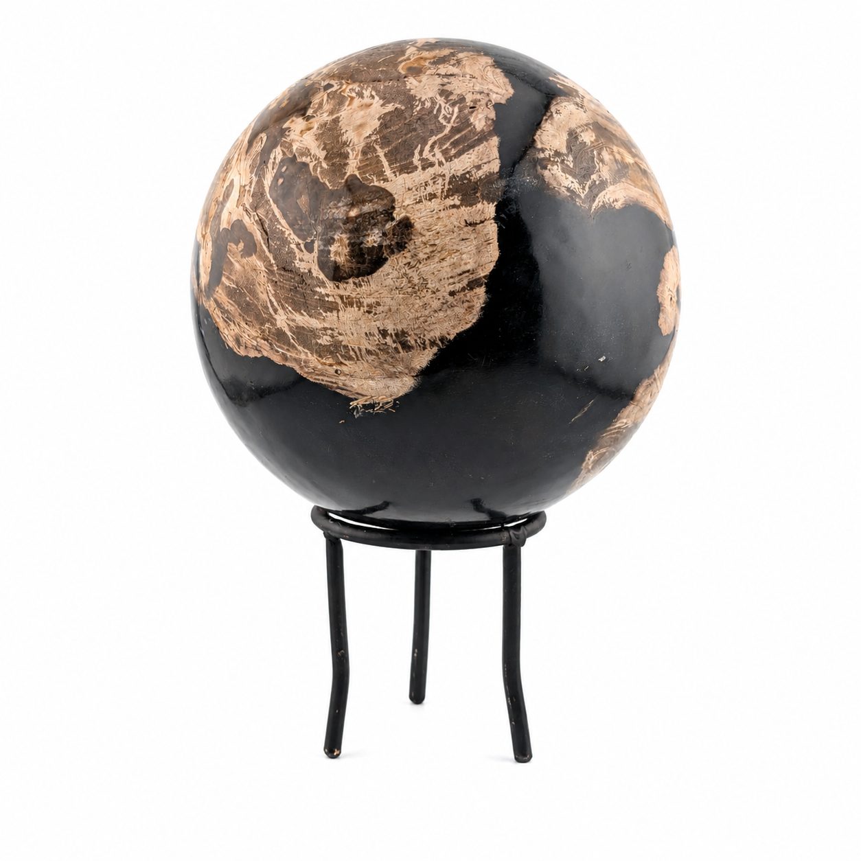 Esfera de madera petrificada ~8 cm