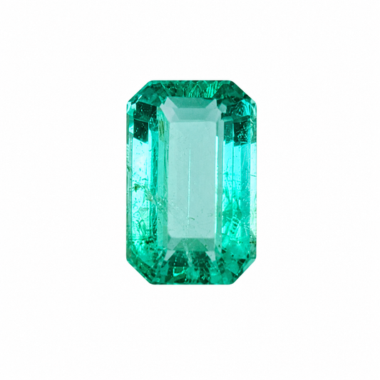 Esmeralda Facetada Rectangular 5 mm x 3 mm