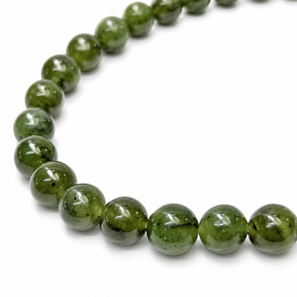Pulsera Elástica de Jadeíta Burma 6 mm