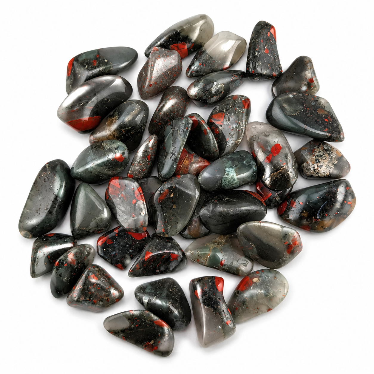 Pebbles de Bloodstone ~3 cm
