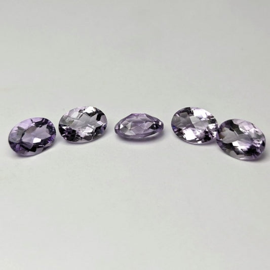 Amatista Lavanda Facetado Ovalado 7 mm x 5 mm