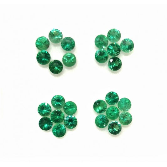Esmeralda Facetada Redonda 2.6 mm AAA
