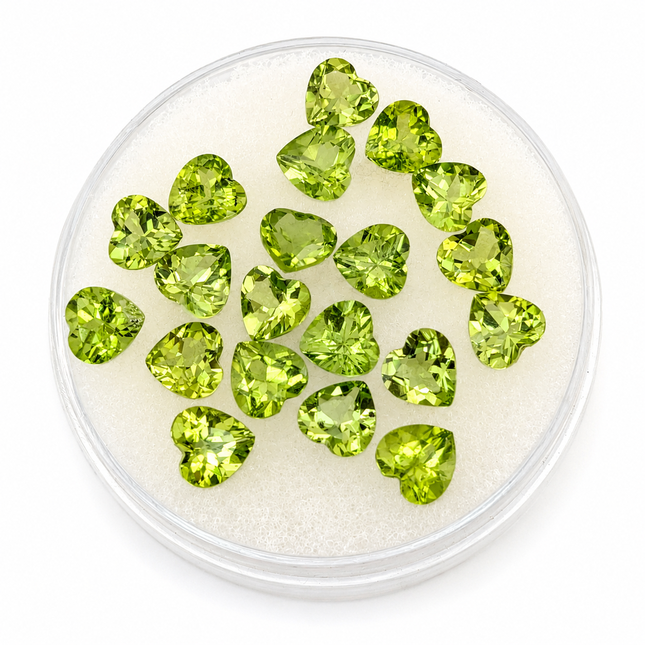 Peridoto Facetado Corazón 5 mm