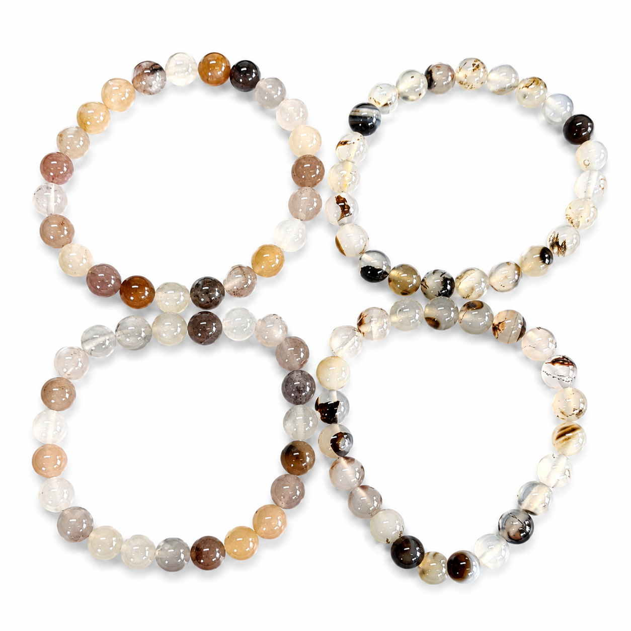Pulsera Elastica De Agata Marina