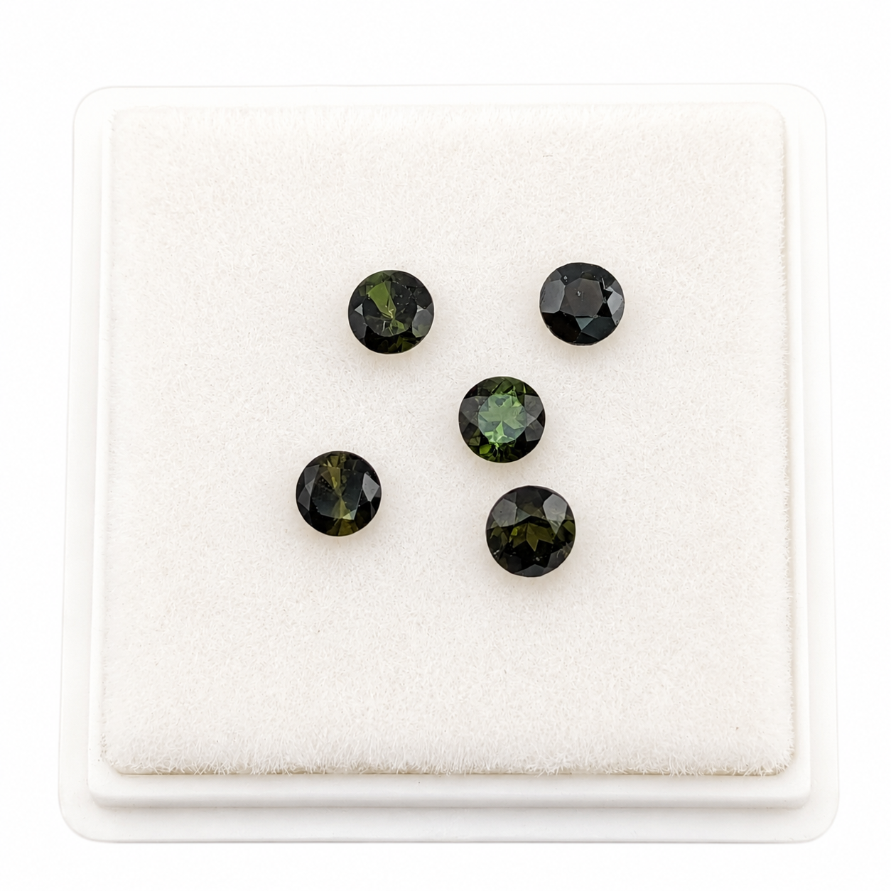 Turmalina Verde Facetado Redondo 3 mm