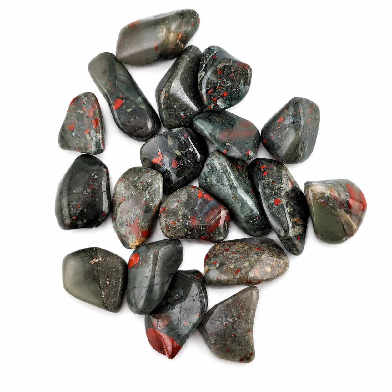 Pebbles de Bloodstone entre 2.5 y 4 cm