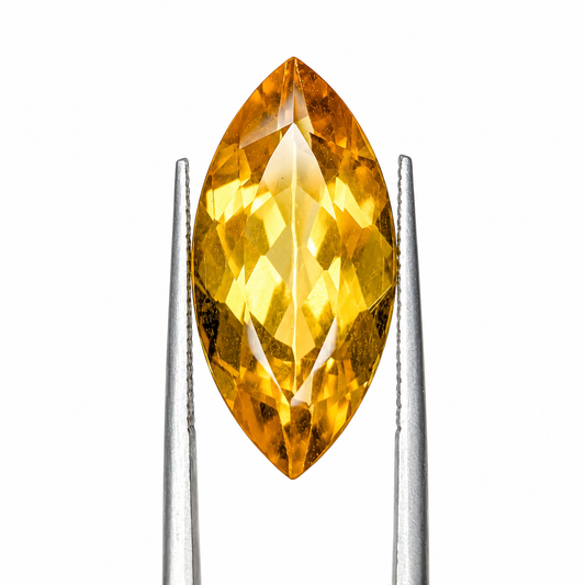Citrino Facetado Marquesa 22x11 mm
