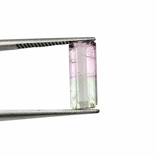 Turmalina Sandía Facetado Rectangular 4.6 mm x 11.6 mm