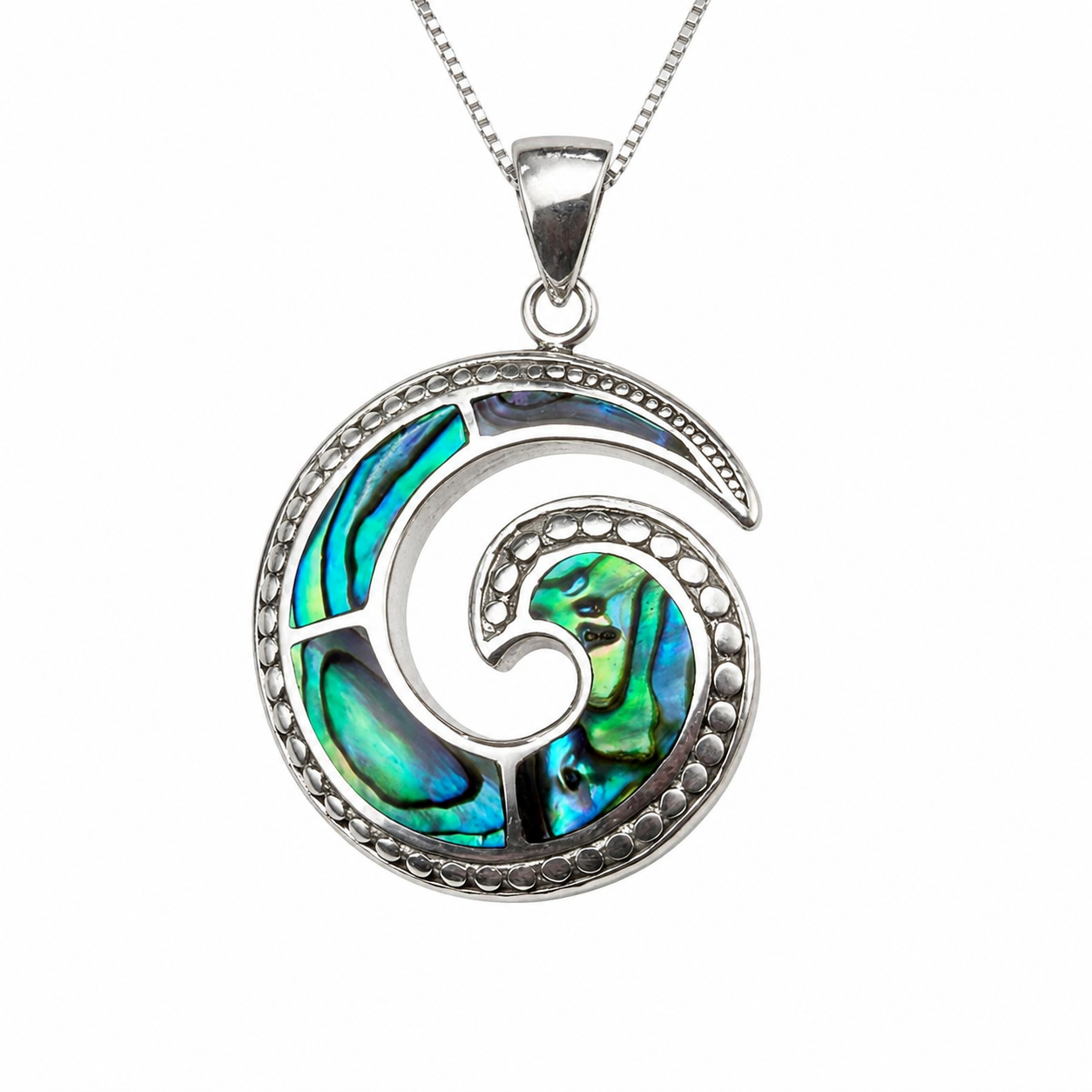Collar Espiral Indo de Concha Paua