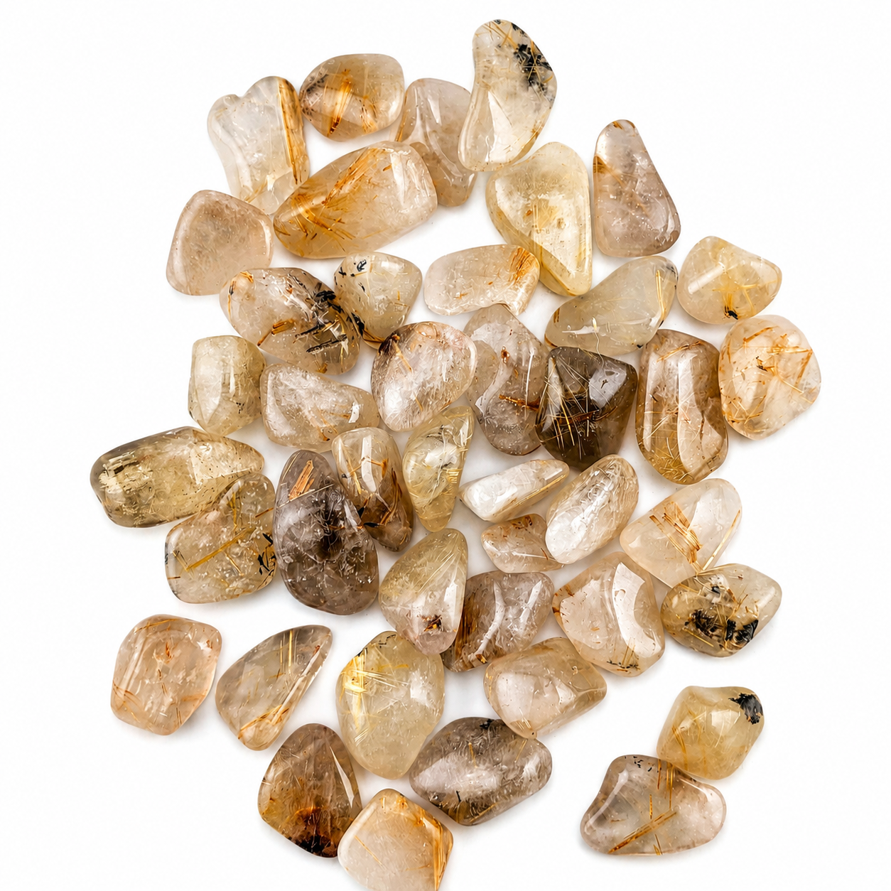 Pebble de Cuarzo Rutilado