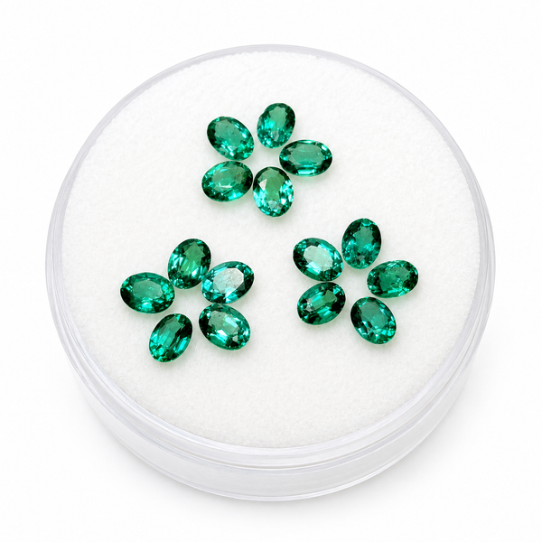 Esmeralda Facetado Ovalado 4 mm x 3 mm