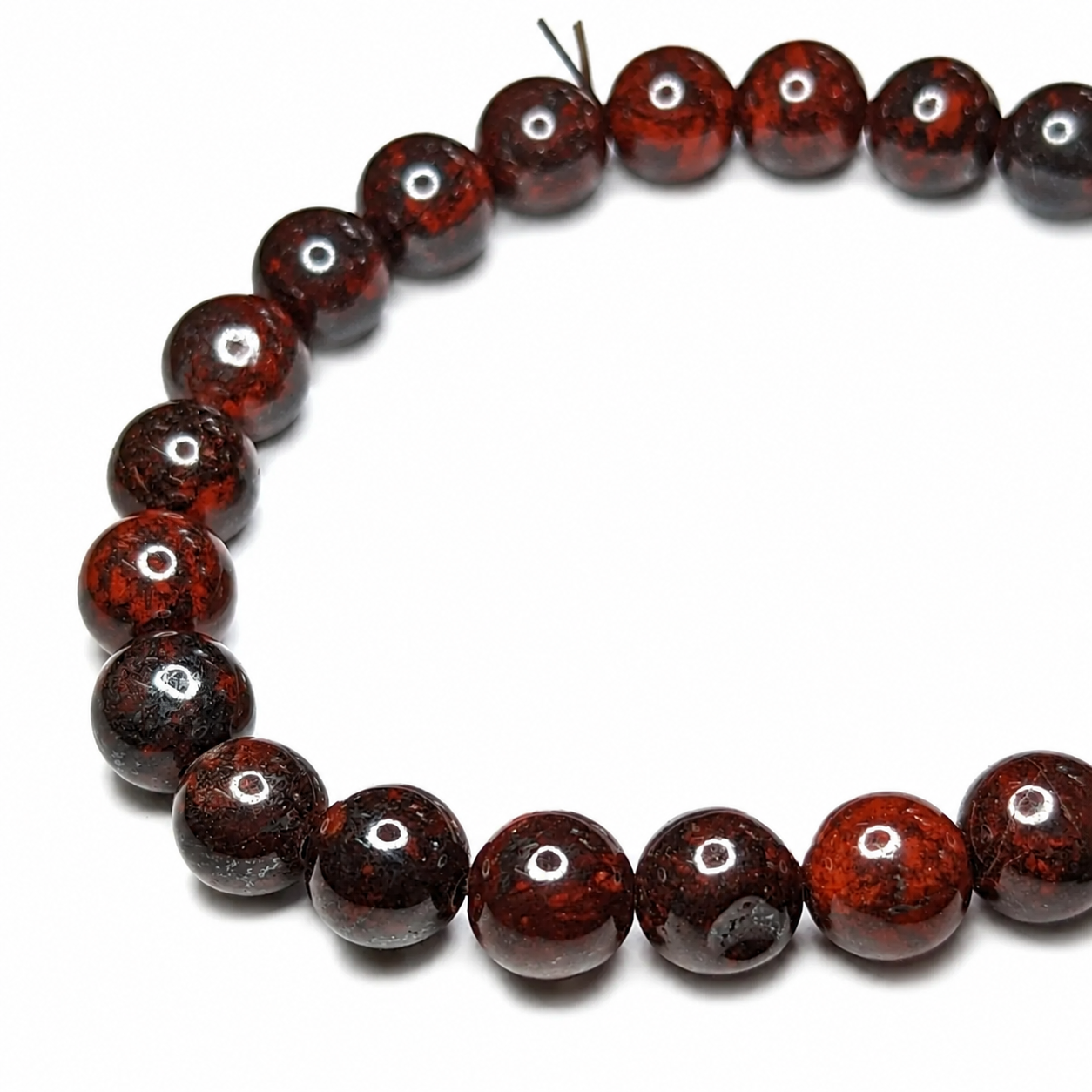 Pulsera Elastica Bloodstone Heliotropo